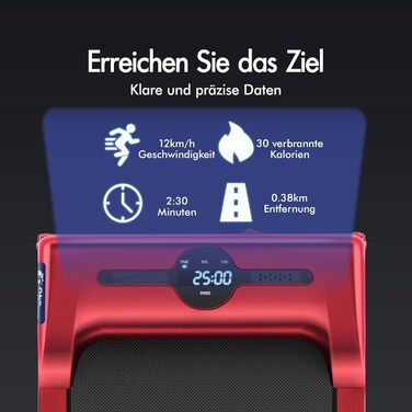 Інтелектуальний килимок для ходьби BLACK LORD SL9H - 2-в-1 для дому та офісу, з пульт та моніторингом даних, червоний (з ручками)