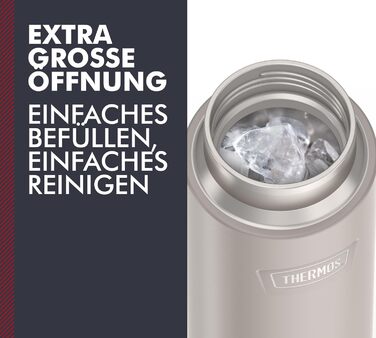 Термос Thermos Icon 710 мл, нержавіюча сталь, ізольована пляшка для напоїв, бежевий, збереження тепла 18 годин/холоду 24 години, герметична, без BPA, для гарячих і холодних напоїв, підходить для посудомийної машини
