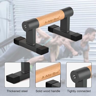 Паралелетки для віджимань з неслизькими ручками, бруси для стійки на руках, обладнання для калістеніки для силових тренувань та калістеніки (Indoor/Outdoor)