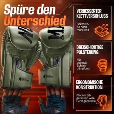 MADGON Преміум боксерські рукавички з найкращого матеріалу для довготривалої експлуатації, чоловічі та жіночі рукавички для кікбоксингу, MMA, спарингу, муай-тай та боксу 10 12 14 16 oz з мішком Olive / Чорний 10 oz