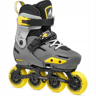 Ролики Rollerblade Apex Charcoal Yellow, розмір 33-36,5