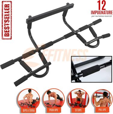 Турнік FFitness FSMDK811 для дверей, професійний, до 150 кг, Iron Gym, для дому, з підставкою, для грудей і трицепса