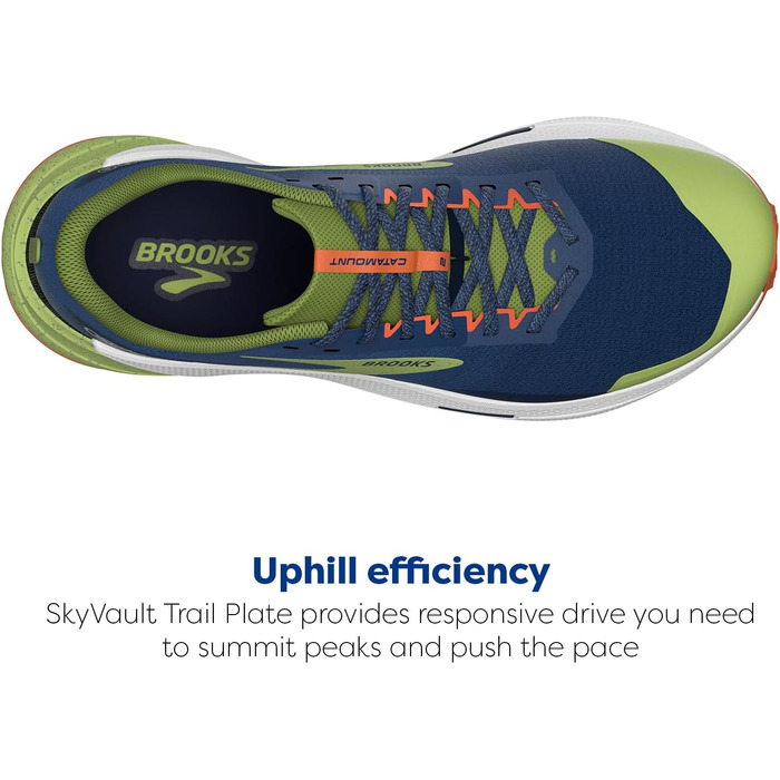 Чоловічі кросівки для трейлраннінгу Brooks Catamount 2, розмір 43 EU, Navy/Firecracker/Sharp Green