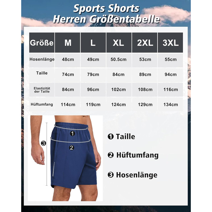 Шорти спортивні чоловічі літні швидкодрібні, для тренувань та занять у залі, з кишенями, дихаючі, комплект 3 шт. (чорний, світло-сірий, морський блакитний), розмір M