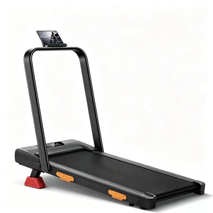 Складана бігова доріжка для дому та офісу 3.0HP з нахилом 10%, Walking Pad з LED-дисплеєм та пультом керування, до 10 км/год, макс. навантаження 136 кг