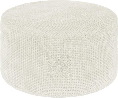 Крісло для медитації Cushy™ – кругле, 15 см – з наповнювачем з пшениці, для медитації та релаксації, Made in Germany (Milky Marshmallow)