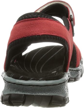 Жіночі сандалії Rieker 68879 - класичні, червоно-комбіновані, 39 EU