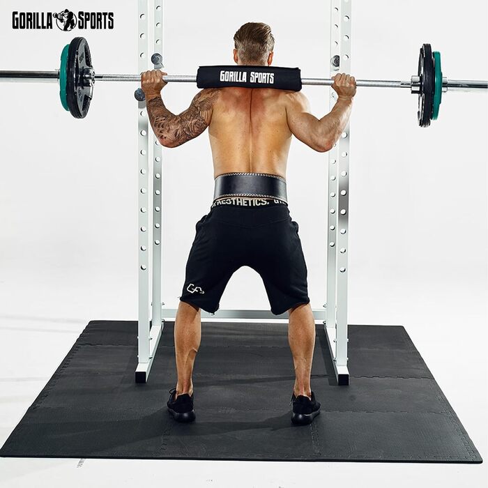 GORILLA SPORTS® Захисні мати EVA, 6 шт, 60x60x1,2 см, антиковзкі, для фітнесу, підлоги, тренажерів, басейну, з 12 крайовими елементами, різні кольори