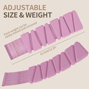 Набір кишенькових вагів KOOOGEAR 2 шт. (0,5 кг * 2) для фітнесу, бігу, гімнастики, чорний та рожевий