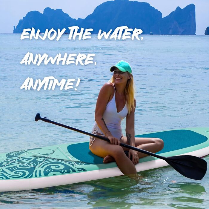 SUP дошка FEATH-R-LITE надувна, 3м, блакитно-зелена + весло, насос, рюкзак. Підходить для початківців та досвідчених райдерів.