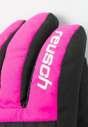 Дитячі футбольні рукавички Reusch Alan Junior, чорний/рожевий, модель Glo 4
