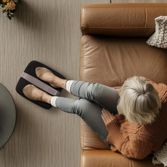 Електричний масажер для ніг HoMedics Shiatsu Deluxe з підігрівом - Шиацу масаж, 28 рухомих головок, управління дотиком до пальців ніг, для зняття болю та втоми