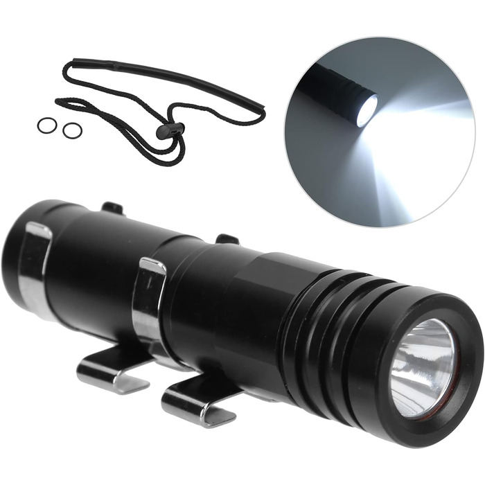 Ліхтар для дайвінгу Alomejor, водонепроникний LED ліхтар-лампа для підводного спорту, кемпінгу