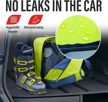 Чохол для скі та сноуборд чобіт та шолома, підходить для авіаперельотів, Neon Green