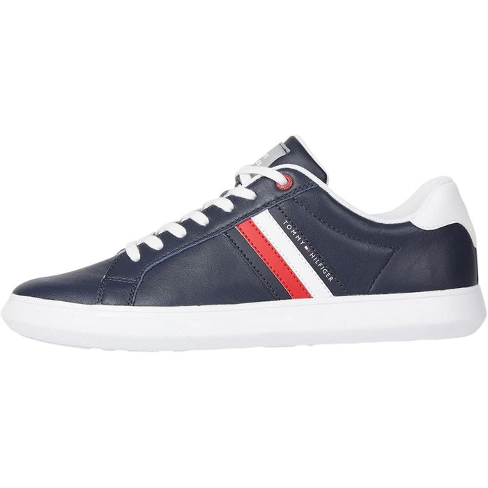 Чоловічі кросівки Tommy Hilfiger Essential Leather Cupsole White (40 EU, Blau Desert Sky)