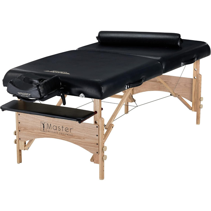 Масажний стіл Master Massage Gibraltar 81 см, дерев'яний, чорний, екстра великий
