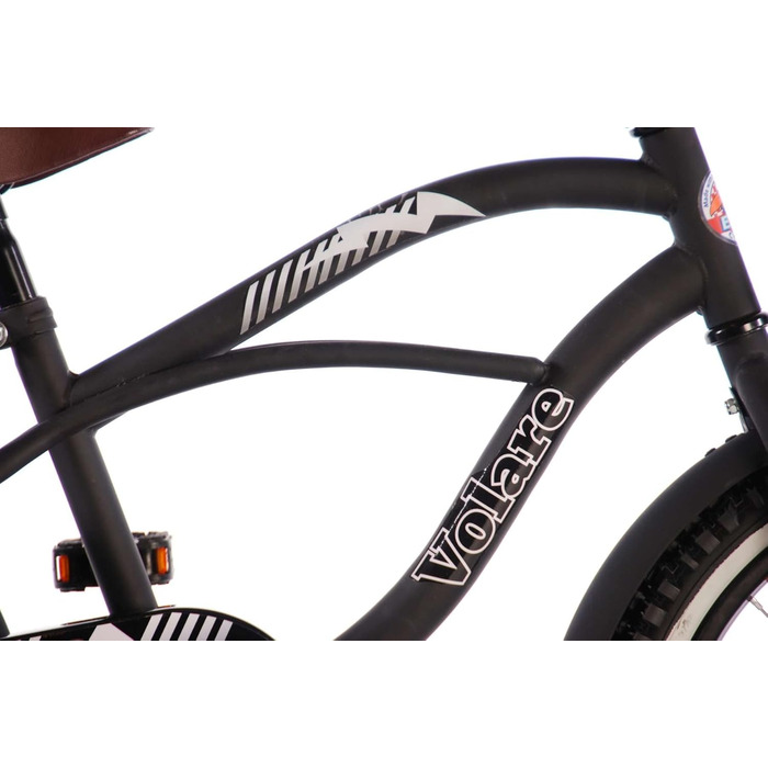 Дитячий велосипед Kubbinga Volare Black Cruiser для хлопчиків, чорний