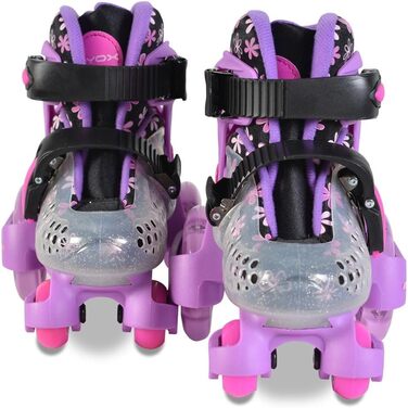 Ролики Beetle XS 26-29, PU-колеса, підшипники ABEC-5, стопор задній фіолетовий