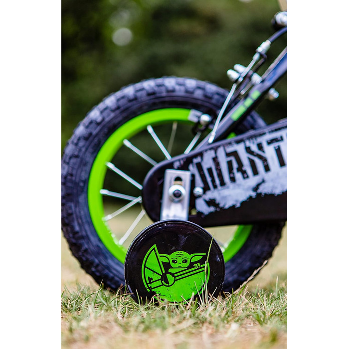 Дитячий велосипед Huffy Star Wars Grogu 12 дюймів, чорний/зелений, 30,5 см