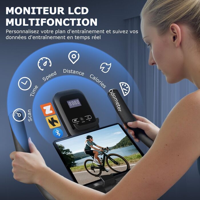 Велотренажер Wenoker: тихий ергометр з LCD-монітором, підставка для планшета, до 140 кг