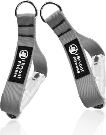 Ручки для тренажерів з еластичними стрічками J Bryant: міцні металеві ручки для кросовера, LAT pulldown, пулерів