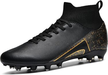 Футбольні черевики для чоловіків, жінок, дітей (хлопчиків та дівчаток) - для штучного газону, залу, тренувань. AG, FG, TF. Розмір 35 EU, колір чорний