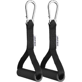 Набір аксесуарів для тренажерів KYLIN SPORT: гумки, ручки, карабіни, фітнес-петлі, ручки для турніків (чорний силікон)