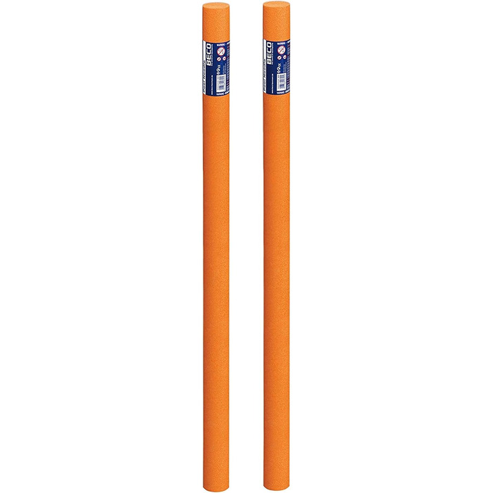 Пінна палка для басейну BECO PoolNoodle Compact, 160×7,5 см, помаранчева, 2 шт. – аквафітнес, водна гімнастика