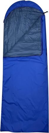 Спальний мішок для кемпінгу – 3 сезони, теплий та холодний клімат, легкий, простий у використанні, з компресійним мішком для дорослих та дітей, для подорожей на природі (Темно-синій)