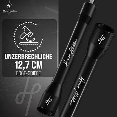 Стрибкове канат Honor Athletics 2.0 з перлами – регульований, з міцними ручками та ударостійкими перлами для ефективних тренувань. Чорний колір