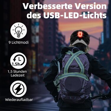 Велосипедний шолом KINGLEAD для чоловіків і жінок з магнітними окулярами та LED-підсвіткою USB, легкий, регульований, стильний, 57-62 см