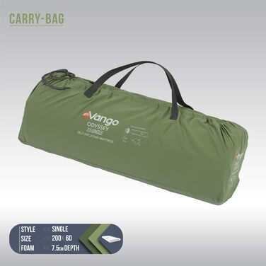 Самонадувний килимок для сну Vango Odyssey Epsom Green 7.5 см, односпальний