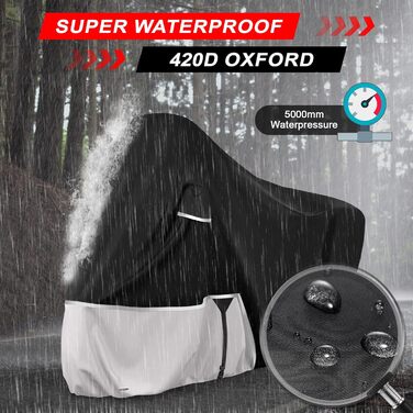 Водонепроникний чохол для мотоцикла Piaggio Vespa GTV GTS GT60/125/200/250/300 (з багажником) та без багажника, 420D Oxford, захист від дощу та сонця