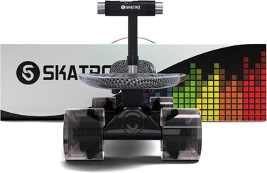 Скейтборд Skatro Mini-Cruiser 22 дюйми, пластиковий, ретро-стиль, Grey Thunderstorm