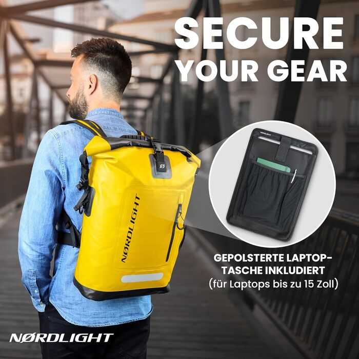 Водонепроникний рюкзак Nordlight Roll Top 25L Hybrid - Dry Bag з відділенням для 15