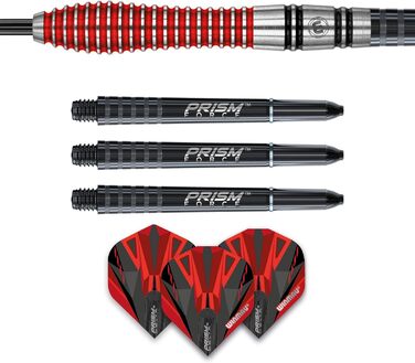 Дартс WINMAU Dennis Priestley, 22 г, професійний, вольфрамовий, сталевий наконечник, комплект з оперенням і шафтами
