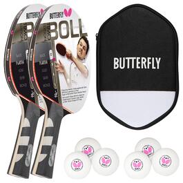 Набір для настільного тенісу Butterfly Timo Boll Platin: 2 ракетки + чохол + 6 м'ячів ITTF R40+