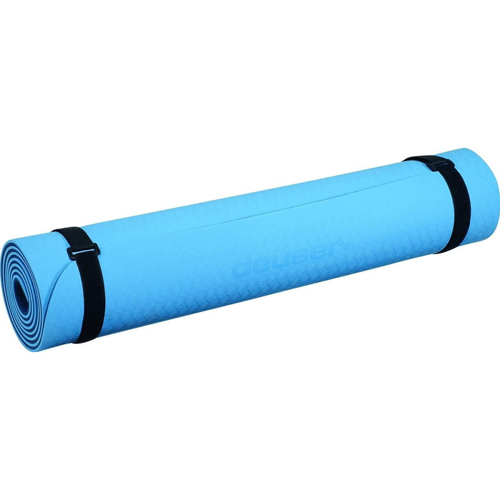 Йога-мат Deuser TPE 183x61 см для дорослих, синій