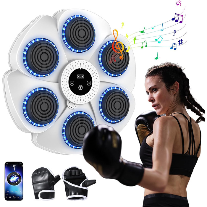Музична бокс-машина: Smart Bluetooth з рукавичками, настінний кріплення, 9 режимів швидкості та лічильник для дорослих та дітей