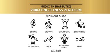 Вібраційна платформа Medic Therapeutics, чорна, для фітнесу та реабілітації
