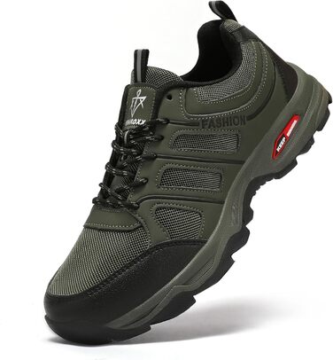 Черевики для хайкінгу чоловічі, дихаючі, трекінгові, легкі та з антиковзким покриттям, спортивні, зелені, 45 EU