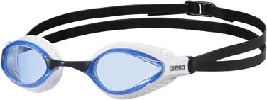 Окуляри для плавання arena Air-Speed Anti-Fog для дорослих, унісекс, з широкими лінзами, захистом від ультрафіолету, 3 змінні перенісся, герметичні ущільнення, багатоколірні (синьо-білі)