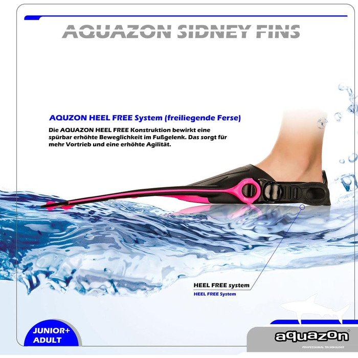 Ласти для дітей AQUAZON Sidney, регульовані, рожеві, 32/37