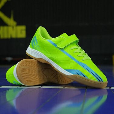 Дитячі футзальні бутси JABASIC для хлопчиків та дівчаток - Indoor 37 EU, колір: лайм