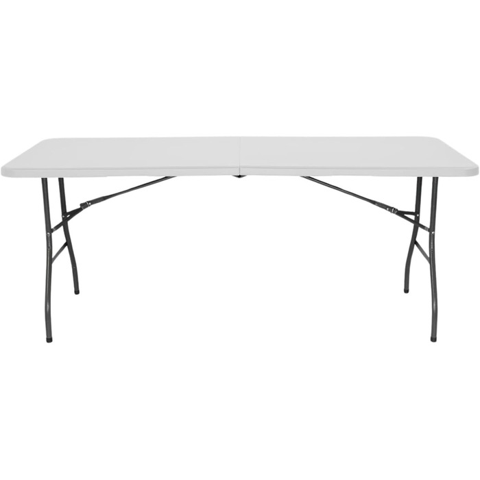Розкладний стіл THINIA HOME прямокутний, ефект дерева, 180x74x74 см, білий