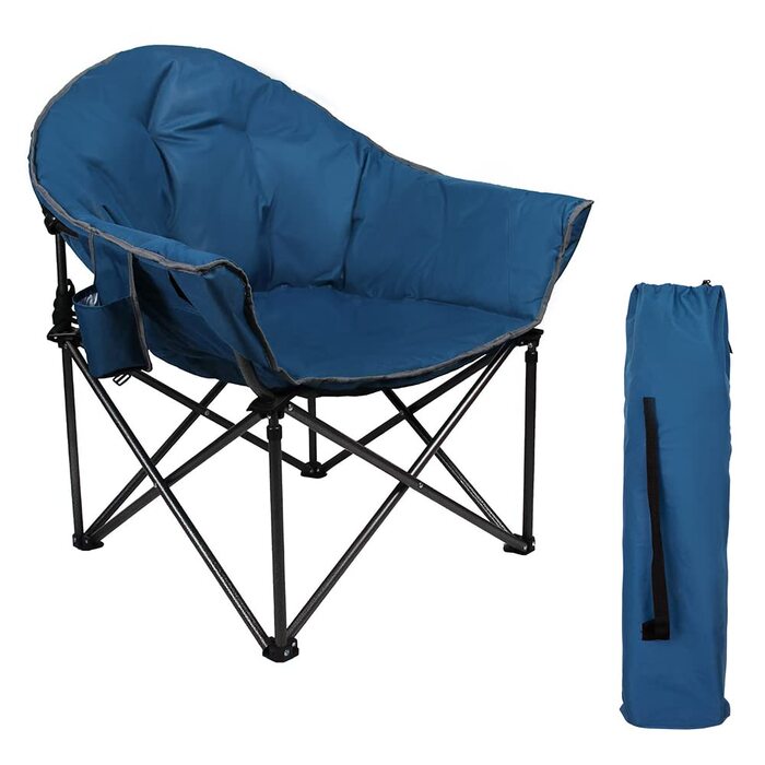 Крісло для кемпінгу High Point Sports Moon Chair XXL: широке, розкладне, до 150 кг, для відпочинку на природі та вдома