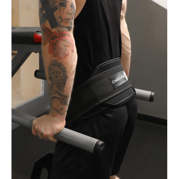 Пояс для підтягувань та віджимань Gymreapers з ланцюгом – міцний сталевий пояс для силових тренувань, чорний