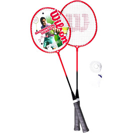 Бадмінтонний набір Wilson V2, 2 ракетки, 1 тубус, різнокольоровий