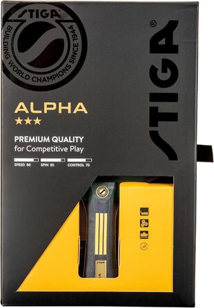 Пін-понг лопатка STIGA Bullet: 5-шарів, легка, губка 2 мм, флерований хват, для змагань