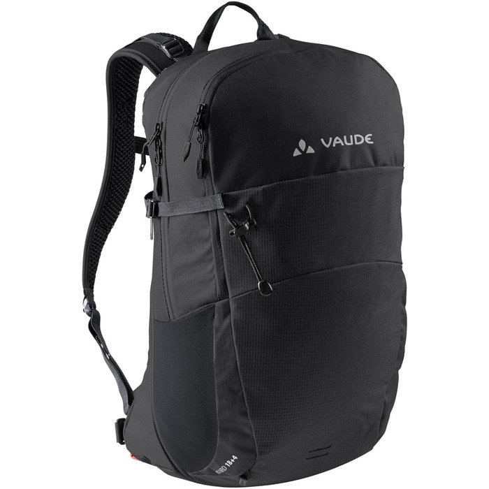 Рюкзак VAUDE Wizard 18+4 чорний, водовідштовхувальний туристичний рюкзак для жінок і чоловіків, зручна система перенесення, органайзер